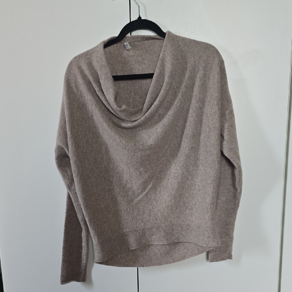Club Monaco Women's Cowl Neck Sweater in Beige